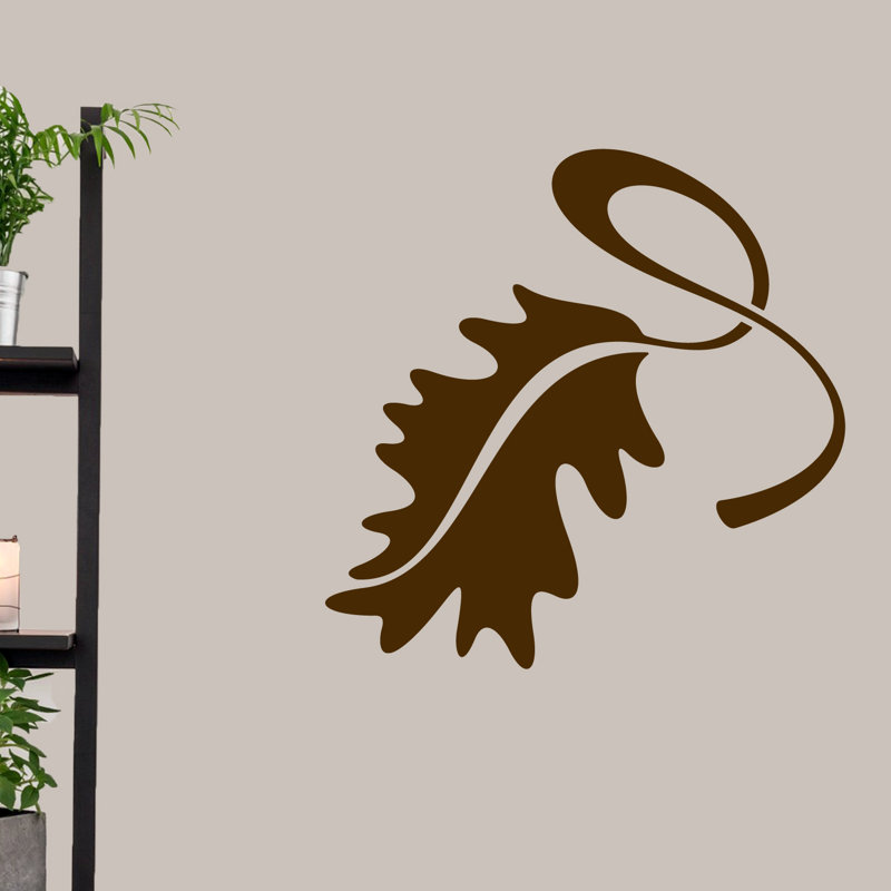 Décalcomanie murale en feuille Holsworthy, Brun chocolat