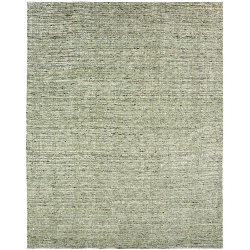 Beckstead Wool Area Rug in Green, Rectangle 8'6" x 11'6"