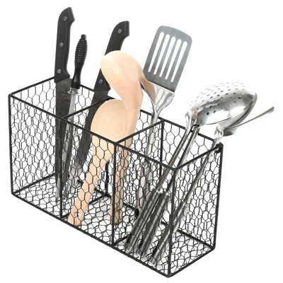 3 Slot Metal Flatware Caddy