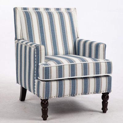 Classic Upholstered Accent Armchair with Nailhead Trim
