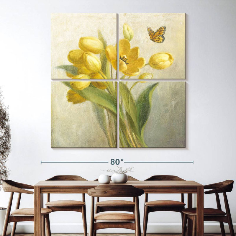 Tulipes jaunes Harnek, H 74 po x l 74 po