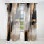Brown And Black Beyond Boundaries III - Modern Room Darkening Abstract Curtain - 1 Panel-107831956