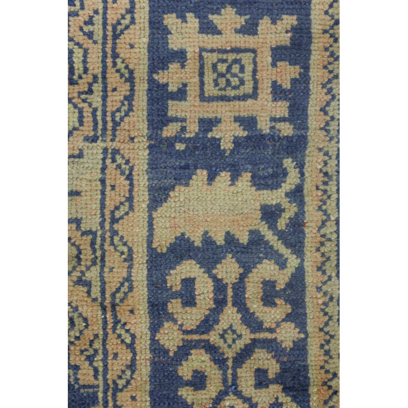 Vintage Turkish Konya Wool On Wool 4Ft9inx12ft4in Blush