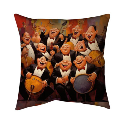 Musical joy Contemporary Abstract Throw Pillow - Home Decor