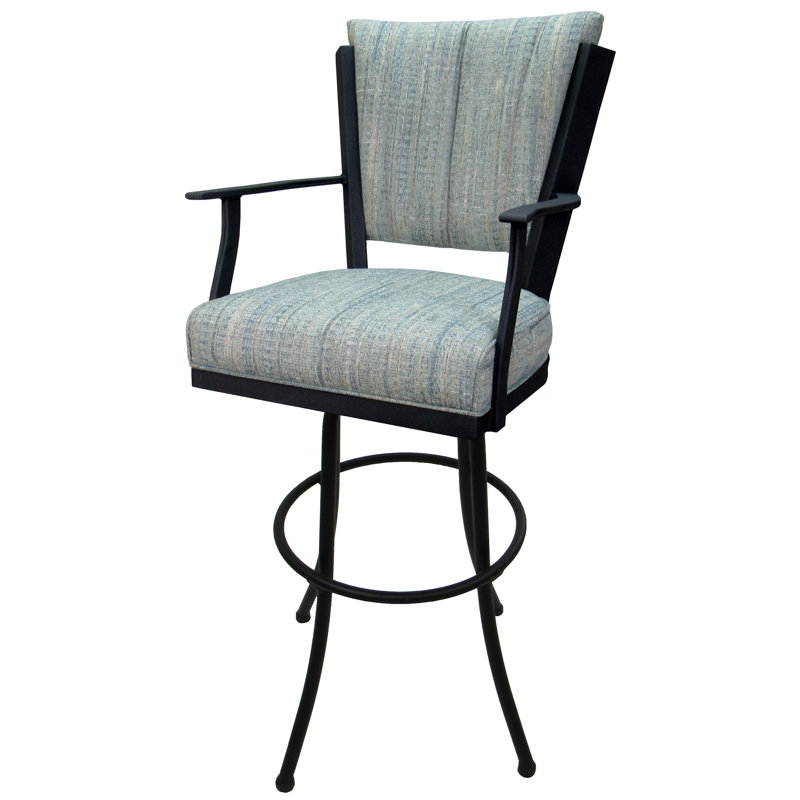  Tabouret pivotant en métal 34 po, Noir, noir, noir, noir