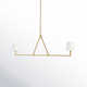 Mattia 2 Light Metal Dimmable Linear Chandelier