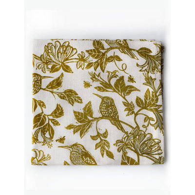 French Home Set Of 4 Honeysuckle Napkins - Chartreuse