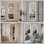 Miroir mural pleine longueur 65 po x 21 po à DEL, de forme irrégulière, 3 lumières à intensité variable, verre argenté sans cuivre de 5 mm, câblé ou à brancher, pour vestibule, chambre à coucher et salon