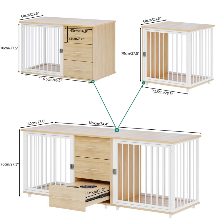 Archie & Oscar FROME 2-in-1 Furniture-Style Dog Crate with Drawers DDDC9D02C63049C7AAA9BEA32F929D0C