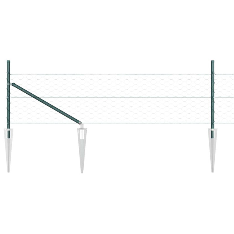 Steel Fencing Kits, 50cm H x 2500cm W, Green