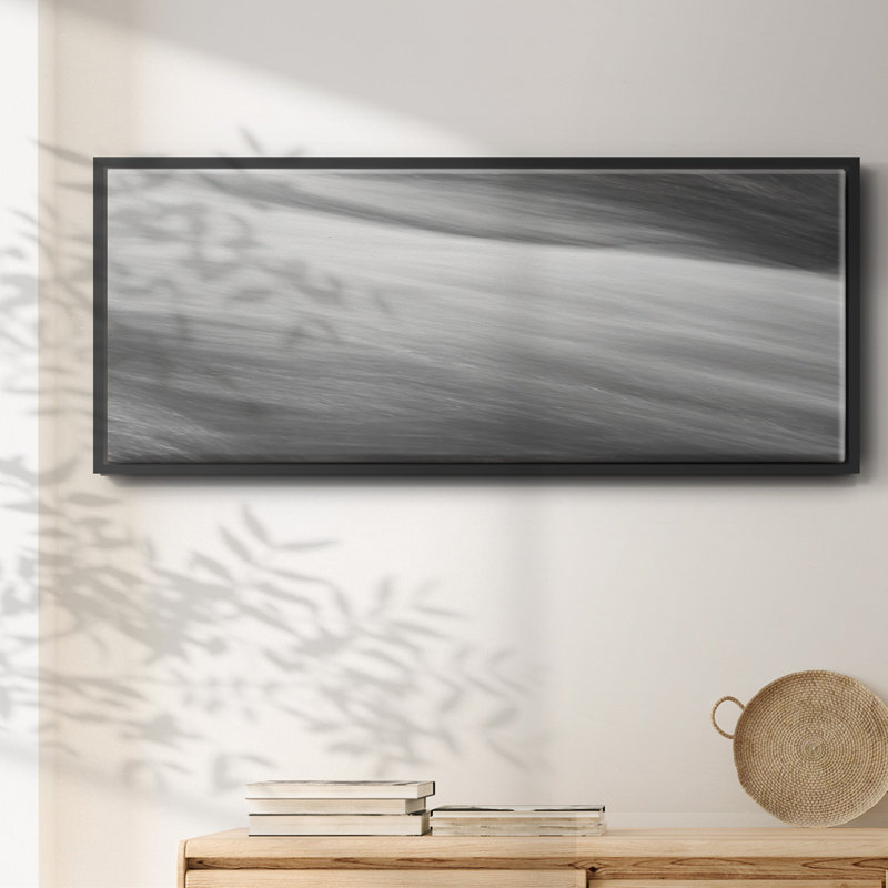 Panneau noir et blanc VI - Toile avec cadre, H 20 po x l 50 po