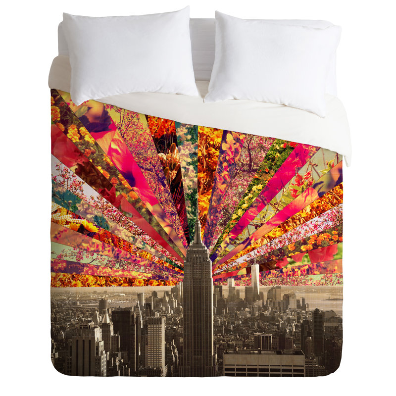 Ensemble de housse de couette Blooming NYC, Housse de couette pour très grand lit et 2 très 
