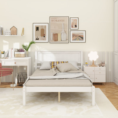 Chares Wood Platform Bed With Headboard