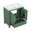 Ensemble de meuble-lavabo vert 60 po avec double meuble-lavabo (séparé), double lavabo en céramique, tablette de rangement et tiroirs séparés (miroir non inclus) - Solution de salle de bain moderne pour salles de bain spacieuses-131576345