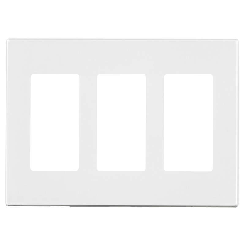 Plaque murale à bascule 3-gang, Blanc, H 1,4 po x l 1,8 po x P 4,2 po
