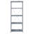 Grey and Silver 4-shelf Bookcase