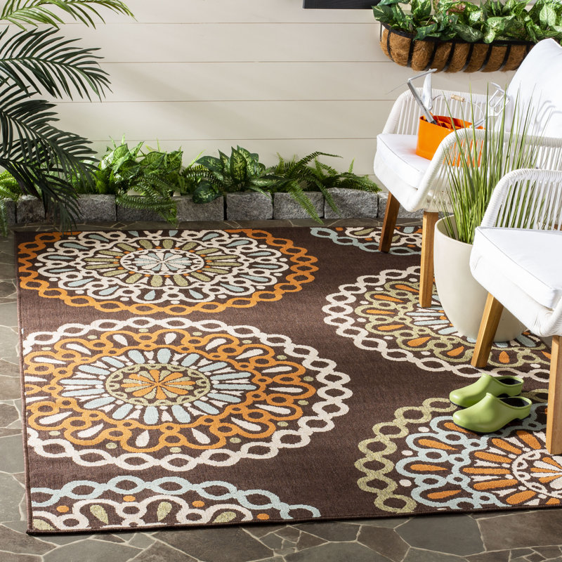 Centeno Performance Floral Indoor/Outdoor Area Rug, Rectangle 8' x 10'