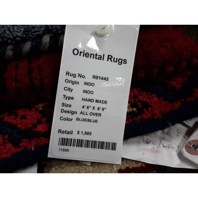 Canvello Hand Made Modern All Over Indo Gabbeh Rug - 4'6'' X 6'6''