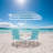 Blue Metal Folding Beach Chair(Set Of 4)