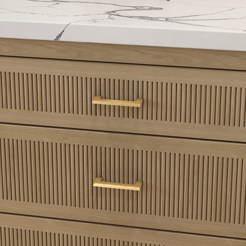 4" Satin Brass Traditional Cabinet Pull with Mounting Hardware