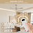Sofucor Kemp 52" 3-Solid Wood Blade Classic Ceiling Fan with Remote Control and No Lights, Nickel&Beige-91715621