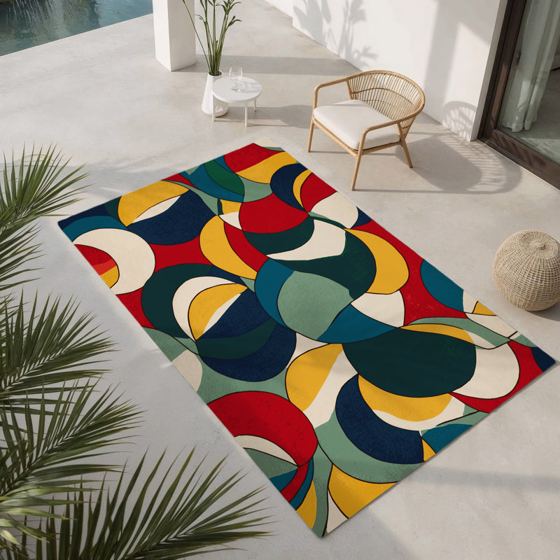 Dynamic Streak Indoor And Outdoor Area Rug, Rectangle 9' x 12'