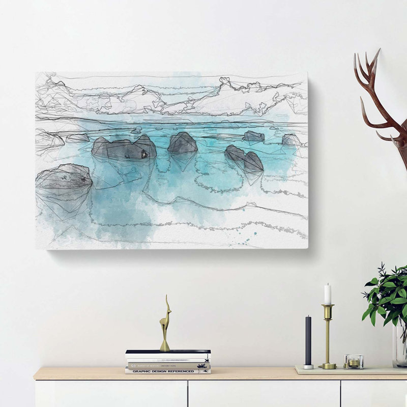 Ko Hong in Thailand in Abstract - Wrapped Canvas Drawing - Wrapped Canvas, 50cm H x 76cm W x 3cm D