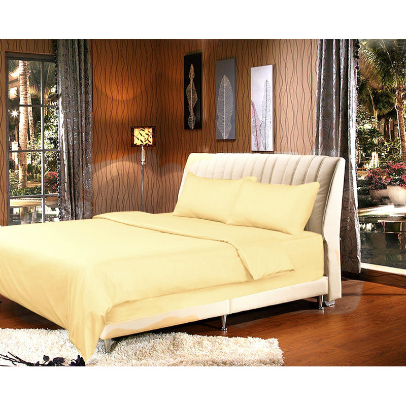 Modern & Contemporary Duvet Cover, Queen, Sunny Yellow