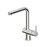 Zucchetti Kitchen Deck Mount Single-Hole Single Handle Kitchen Faucet with 7 7/8'' Spout Reach and Swivel Spout