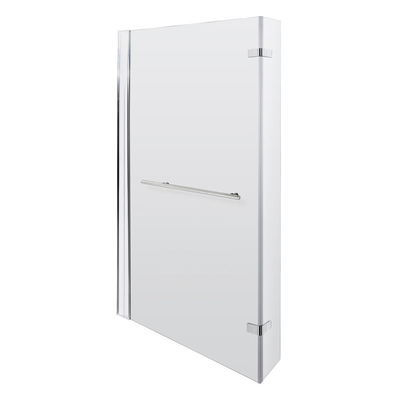 Pacific 805mm W x 1400mm H Pivot Frameless Tub Door with Clear Glass