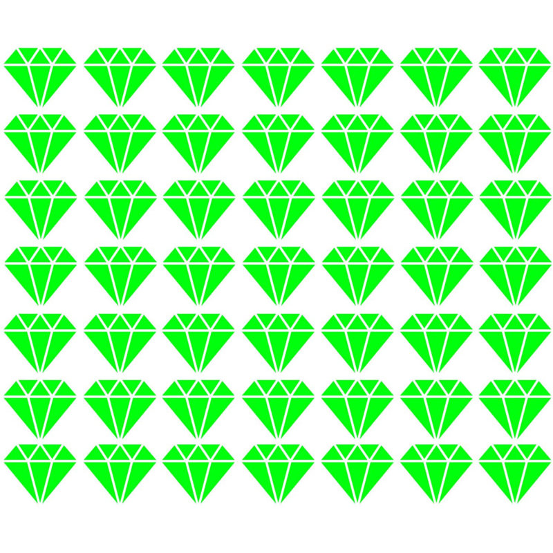 Décalcomanie murale Diamond, Vert lime