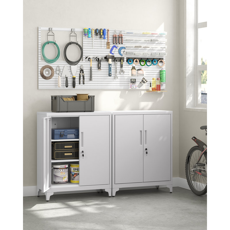 Adelfina 80 cm W Filing Cabinet, White