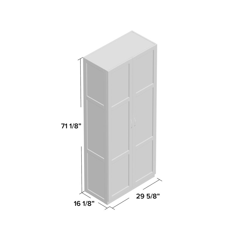 Armoire de rangement Elborough, Blanc