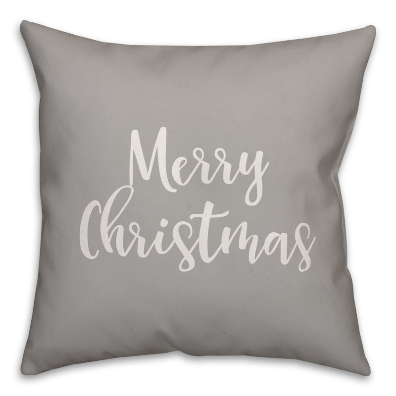  Coussin Merry Christmas, Gris, Coussin décoratif