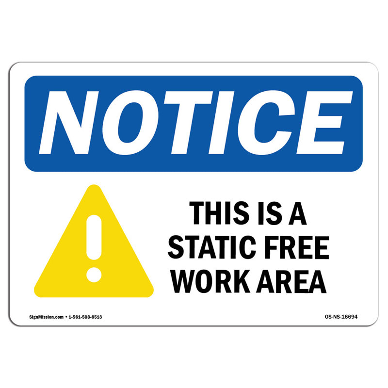 This Is A Static Free Work zone Aluminium 12 x 18