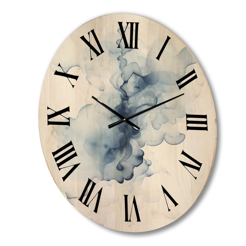 Horloge murale en bois massif Roulston, Grand