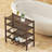 Shoe Rack 4-Tier Organizer-Stackable Storage Shelf With Multi-Function Combinations-Free Standing Bamboo Shoe Racks(Brown, 4-Tier)