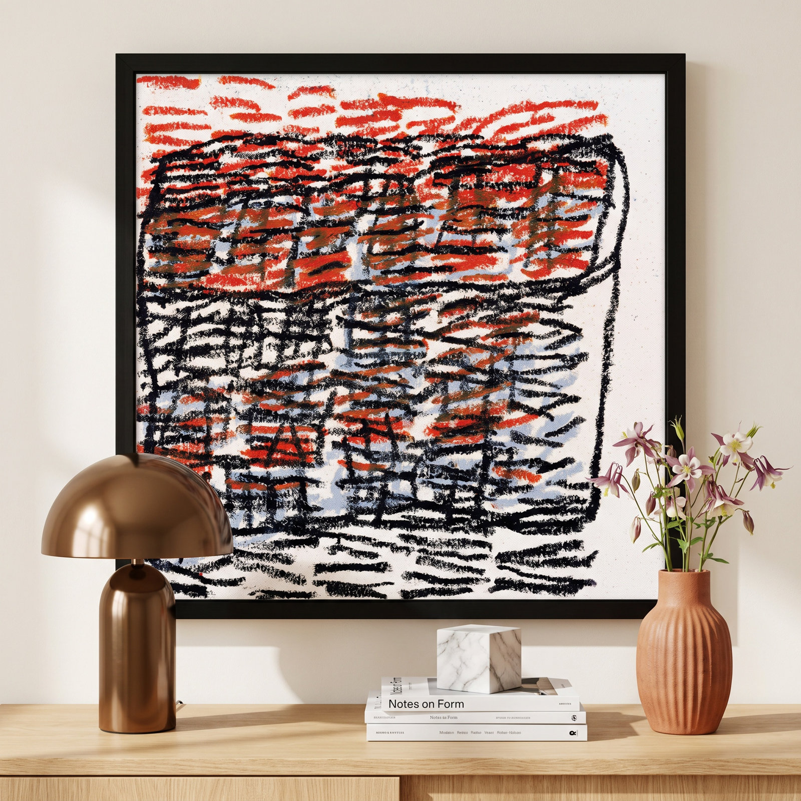 Favorite Season by Stephanie Dennis, 16" H x 16" W  x 1.25" D, Black