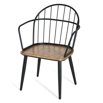 Chaises de salle à manger en bois et métal Manthey
