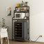 Mini-support de réfrigérateur à 4 niveaux avec rangement Vintage, mini-armoire de réfrigérateur avec rangement, support pour micro-ondes, support de four à micro-ondes avec support de rangement, mini-tablette de réfrigérateur pour bureau à domicile, brun