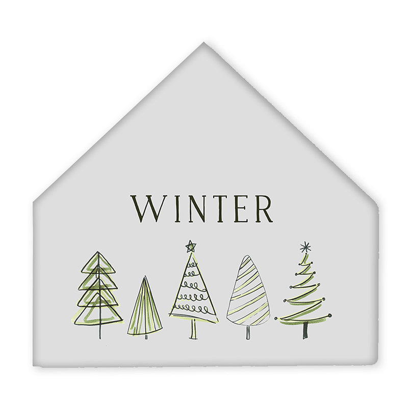 «Tree Doodle Winter», impression sur toile tendue, H 25 po x l 25 po x P 1,5 po