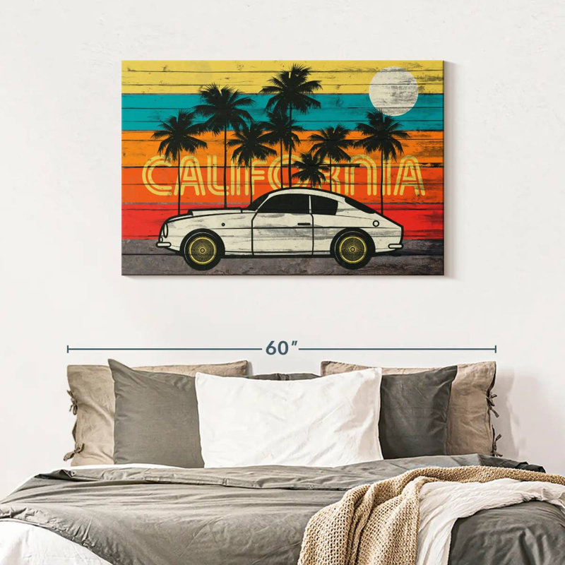 Californie rétro, H 30 po x l 45 po