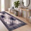 Tapis Marlowe moderne abstrait gris en polyester lavable-614270133