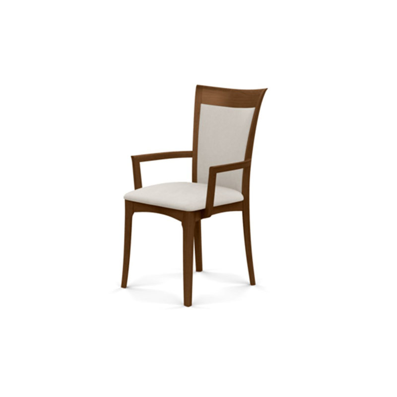 Morgan Upholstered Arm Chair, Saddle Cherry, Microseude Onyx