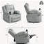 Fauteuil inclinable pivotant électrique surdimensionné de 39,3 po de largeur avec chaleur et massage-243222677