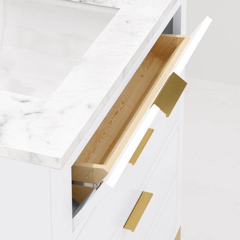 30'' W Single Vanity, Pure White, No, 30"