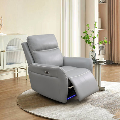 36.2" Wide Modern Faux Leather Power Recliner Chair
