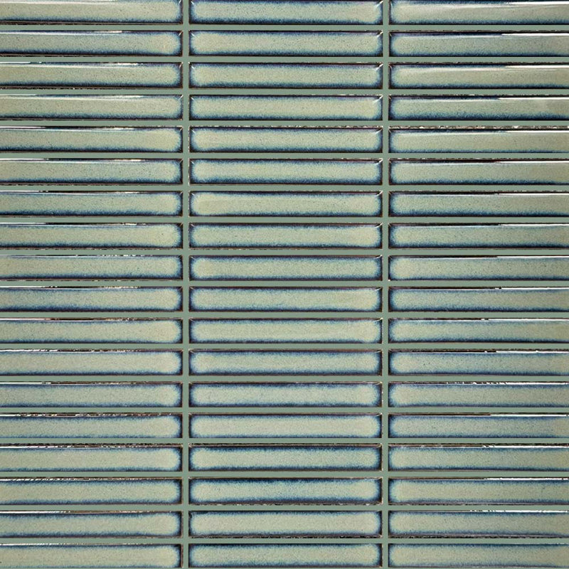 Sticks Porcelain 0.5x4 Mosaic, Green
