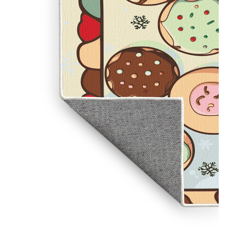 Tapis de fête des six biscuits lavables Ginza, Tapis de couloir 2 pi x 4 pi