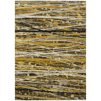 Machine Washable Indoor/Outdoor Colman ACN2126 Striped Rug